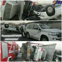واژگونی محموله ميلياردي + عکس