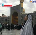 ژست خانم مجری مشهور در حرم امام رضا (ع)