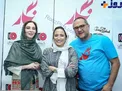 عکس یادگاری خانم بازیگر با رامبد جوان و همسرش