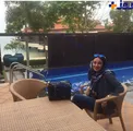 عکس دیده نشده خانم بازیگر در کنار استخر