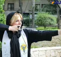 خانم بازیگر مشهور در مسابقات تیروکمان+  عکس