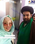سلفی عجیب بازیگر زن پرحاشیه با یک روحانی