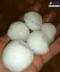 عکس/ بارﺵ بی سابقه تگرگ به ﺍندازه‌ تخم مرغ در روانسر