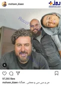 سلفی محسن کیایی در پشت صحنه سریال «هم‌گناه»