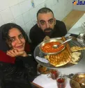 املت خوری جالب الناز شاکردوست/عکس