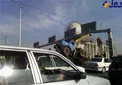 تصادف عجیب کامیون در تهران+ عکس