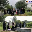 مراسم هفتم رومینا بر سر مزارش/عکس