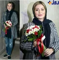 تیپ جدید سحر قریشی با دسته گلی زیبا که در دست دارد + عکس