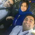 عکس/ سفر بازیگر معروف زن به همراه همسر خلبانش