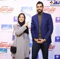 ژست جالب خانم بازیگر در کنار والیبالیست مشهور+عکس