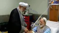 عیادت حجت‌الاسلام محمدی گلپایگانی از آیت‌الله یزدی/عکس