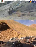 هم اکنون/ ریزش کوه در جاده چالوس، محدوده آدران