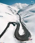 عکس/ جاده چالوس در یک روز برفی