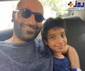 مهدی کوشکی (همسر ریحانه پارسا) در کنار پسرش/عکس