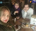 خانم بازیگر معروف با خوانواده اش در یک کافه بسیار شیک+ عکس