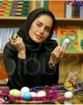 خانم بازیگر مشهور در حال هنرنمایی با تخم مرغ ها + عکس