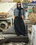 تیپ عجیب دنیا مدنی در میان زباله ها+عکس