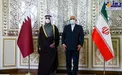 ظریف در کنار وزیر خارجه قطر+عکس