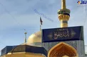 تعویض پرچم گنبد مطهر حرم رضوی+عکس
