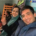 سلفی جالب خانم و آقای بازیگر در پشت صحنه+ عکس