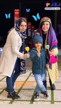 تیپ زمستانی فلور نظری در گردش با دوستش+عکس